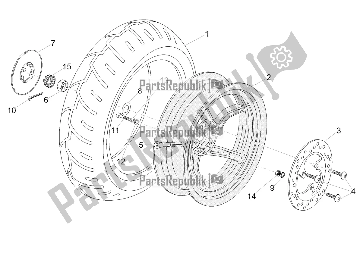 Tutte le parti per il Ruota Posteriore del Aprilia SR 50 R 2018