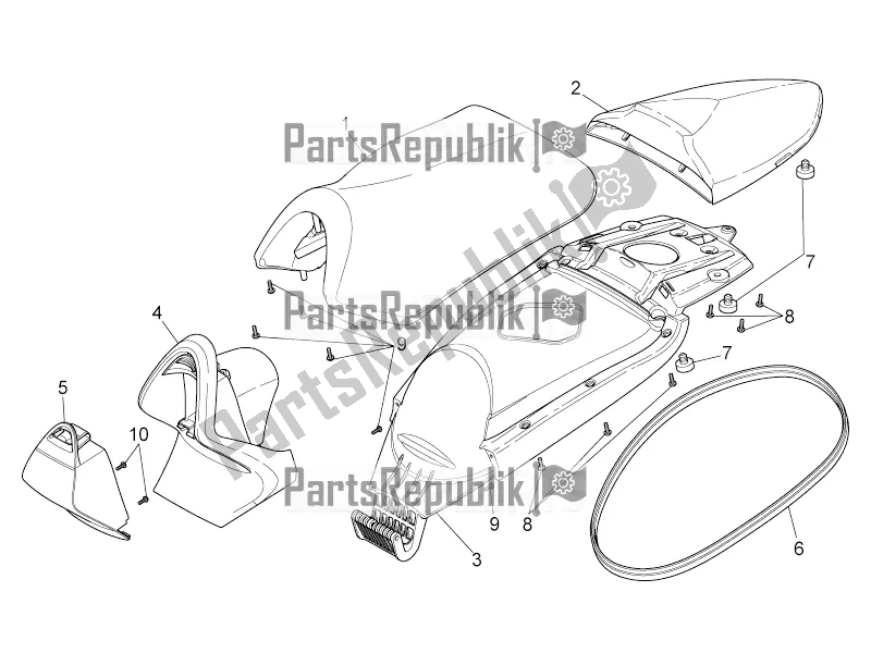 Tutte le parti per il Sella del Aprilia SR 50 R 2018