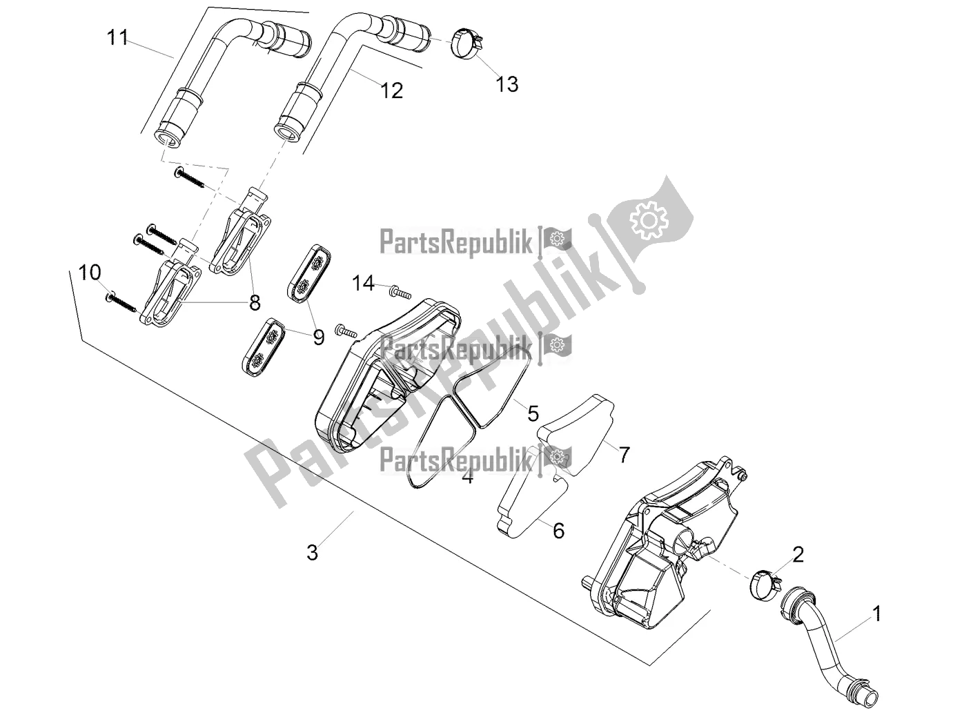 Toutes les pièces pour le Air Secondaire du Aprilia SR 50 R 2018