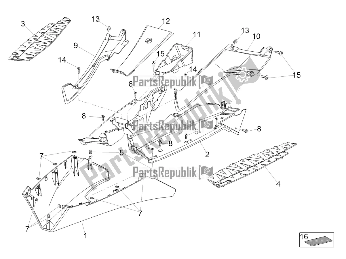 Toutes les pièces pour le Corps Central du Aprilia SR 50 R 2019