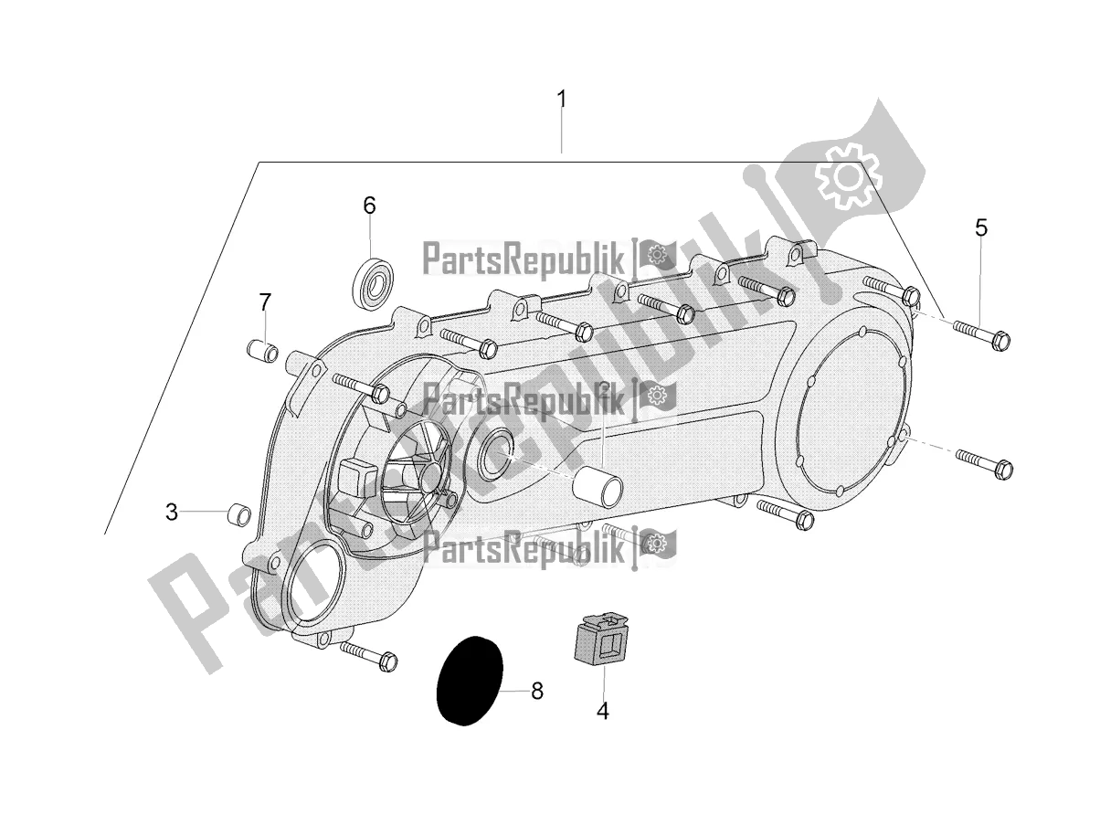 Tutte le parti per il Coperchio Frizione del Aprilia SR 50 R 2019