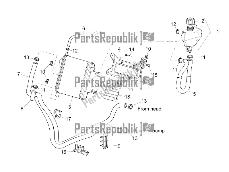 All parts for the Cooling System of the Aprilia SR 50 R 2019