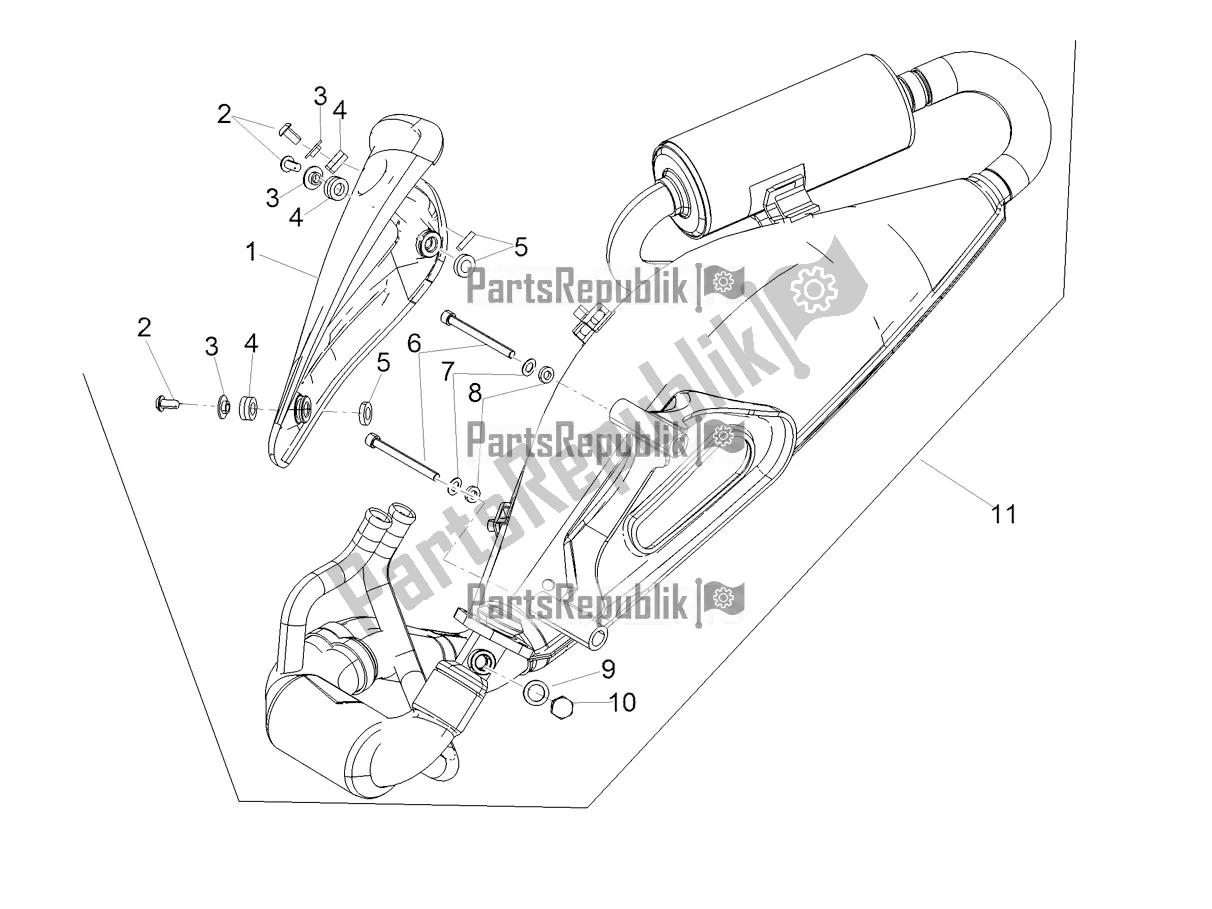 Alle Teile für das Auspuff des Aprilia SR 50 R 2019