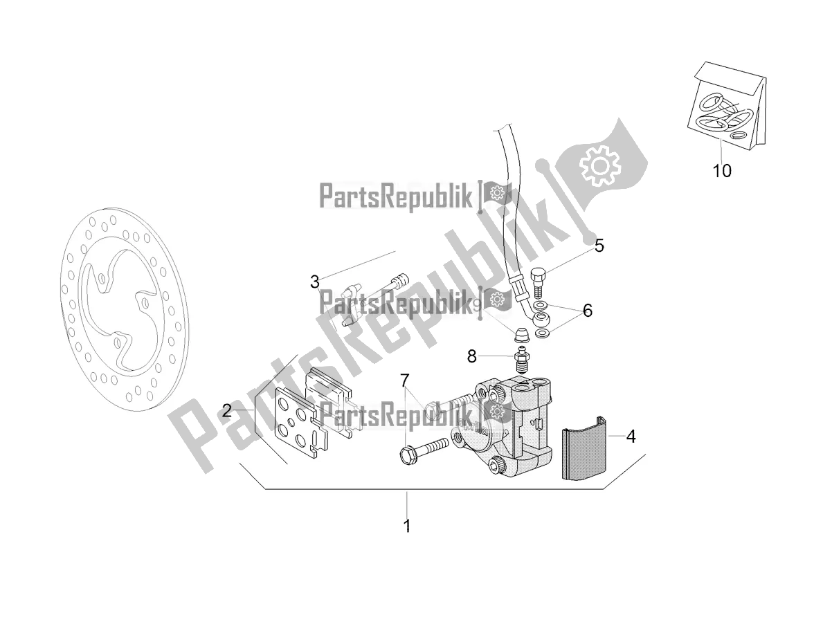 Toutes les pièces pour le étrier De Frein Avant du Aprilia SR 50 R 2019