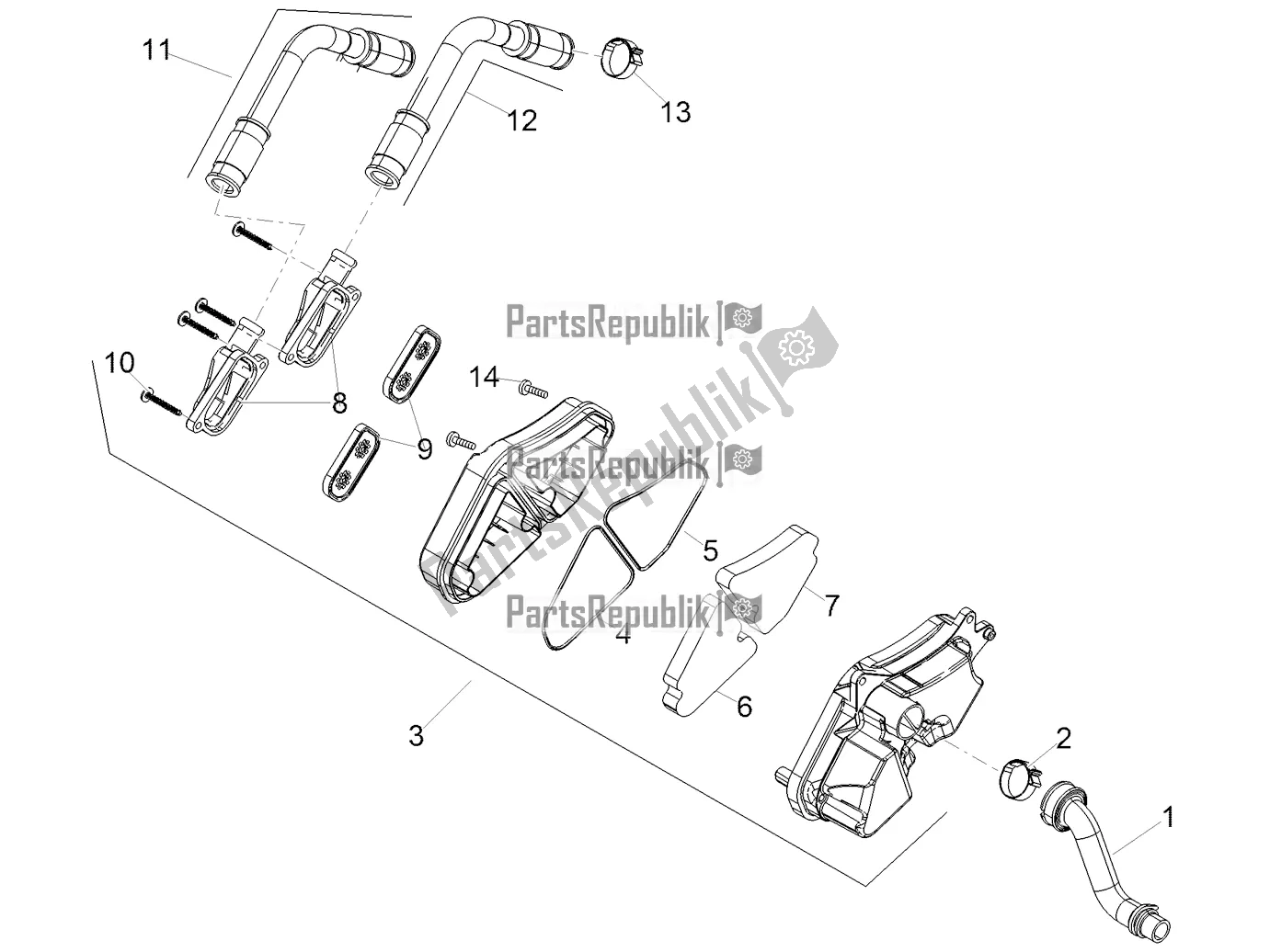 Toutes les pièces pour le Air Secondaire du Aprilia SR 50 R 2019