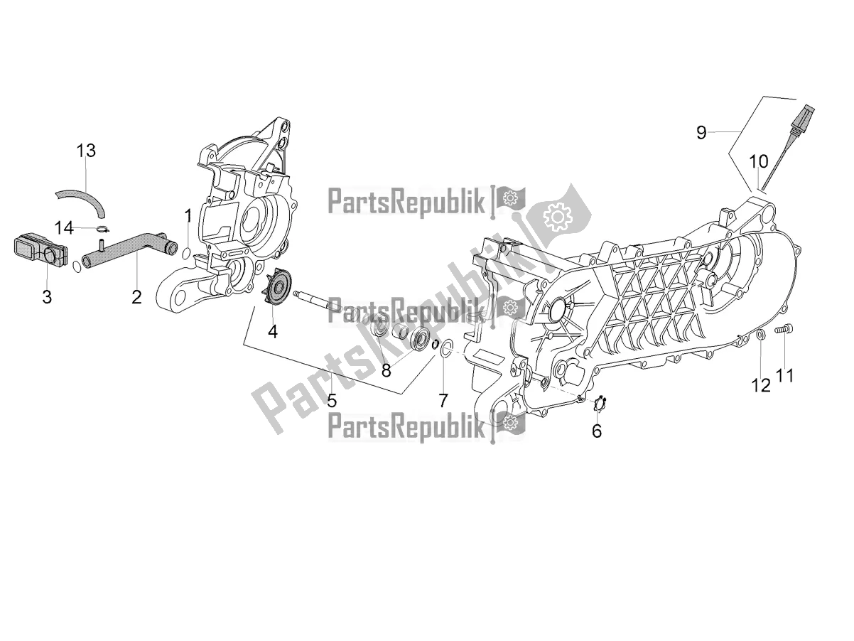 Tutte le parti per il Pompa Dell'acqua del Aprilia SR 50 R 2019