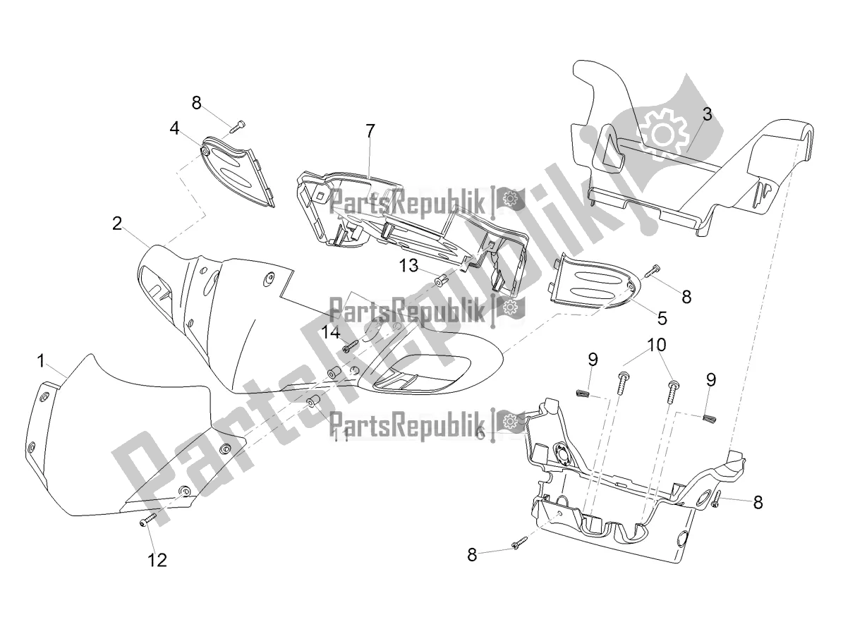 All parts for the Windshield of the Aprilia SR 50 R 2019