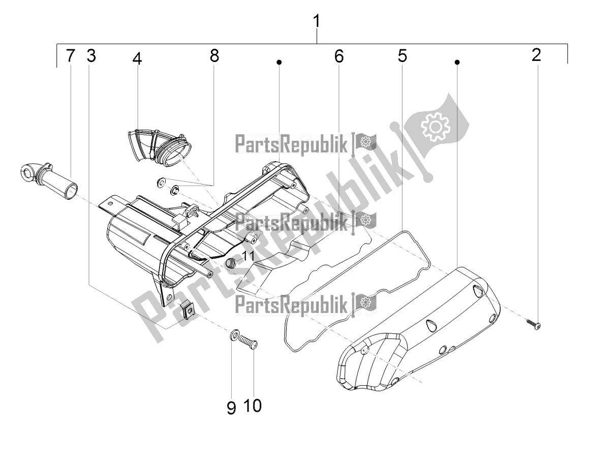 Wszystkie części do Skrzynka Powietrza Aprilia SR 50 R 2020