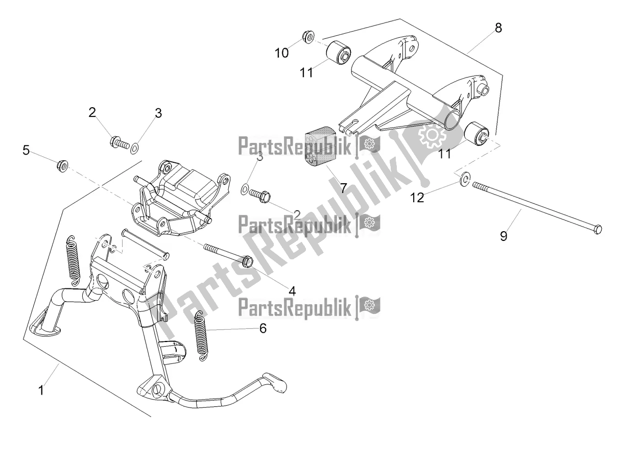 Toutes les pièces pour le Béquille Centrale du Aprilia SR 50 R 2020