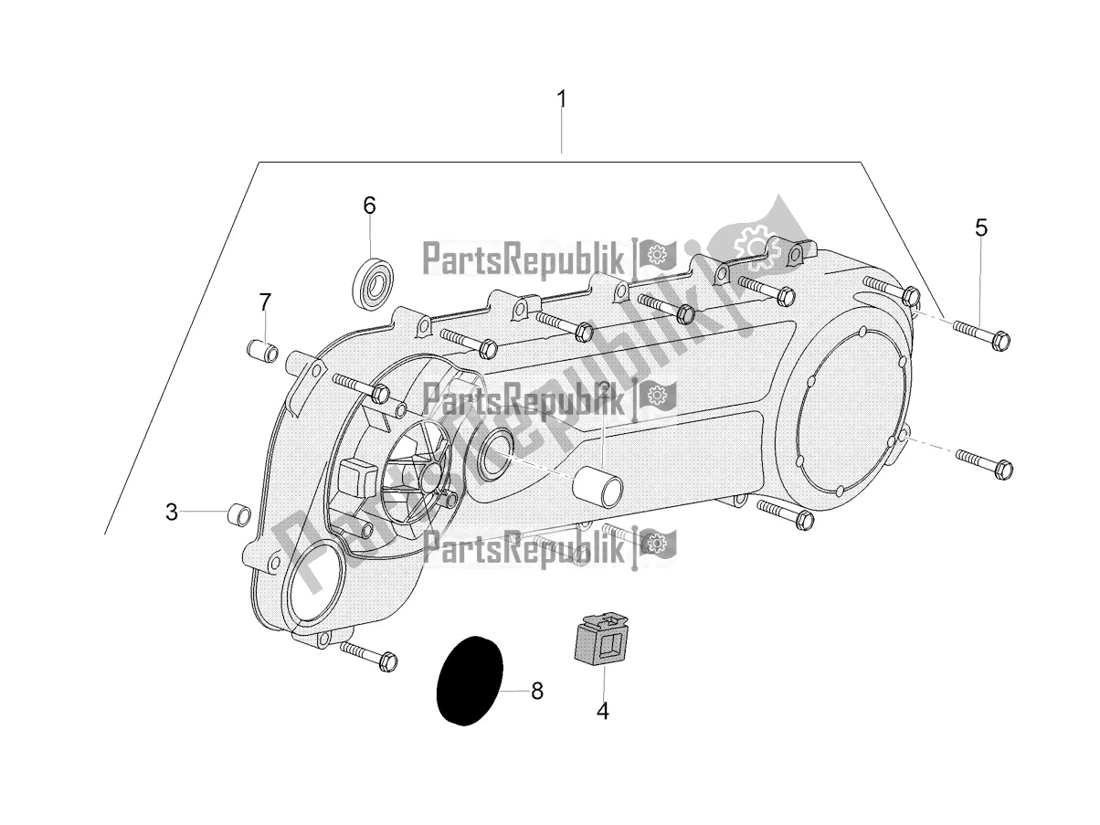 Wszystkie części do Pokrywa Sprz? G? A Aprilia SR 50 R 2020