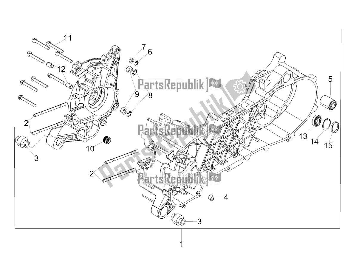 Alle Teile für das Kurbelgehäuse I des Aprilia SR 50 R 2020