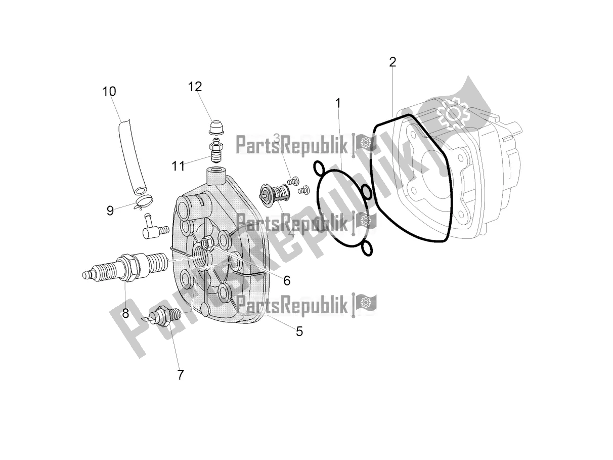 Alle onderdelen voor de Cilinderkop - Kleppen van de Aprilia SR 50 R 2020