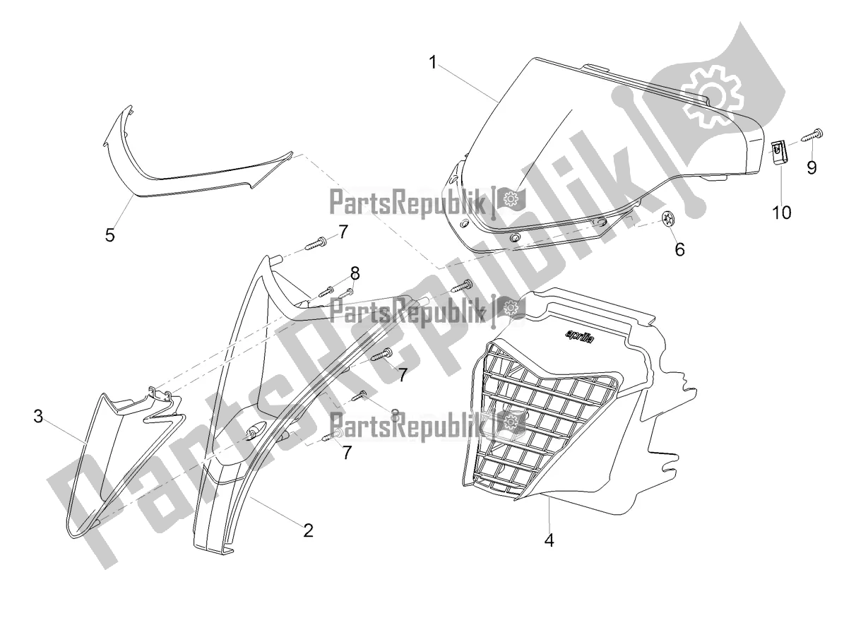 Alle Teile für das Frontverkleidung des Aprilia SR 50 R 2020