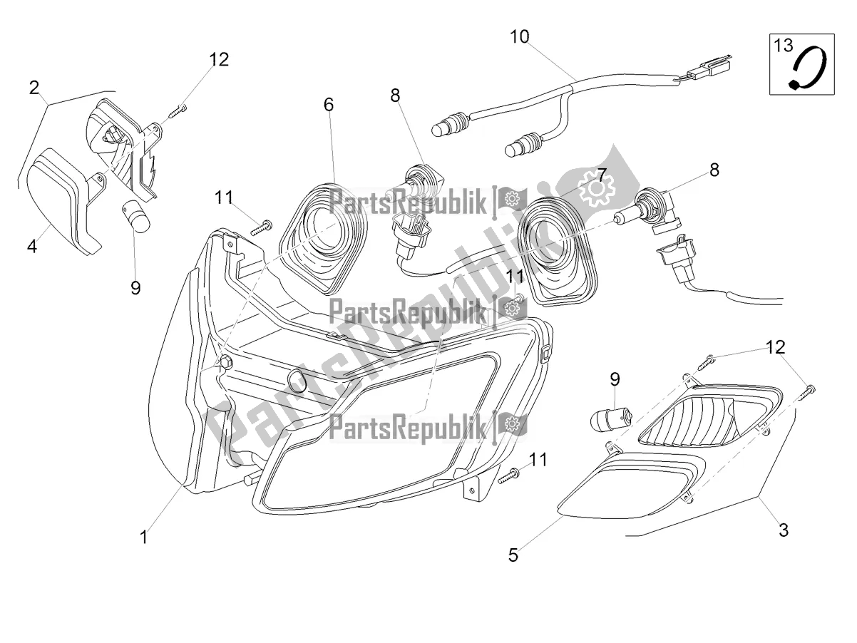 Wszystkie części do Przednie ? Wiat? A Aprilia SR 50 R 2020