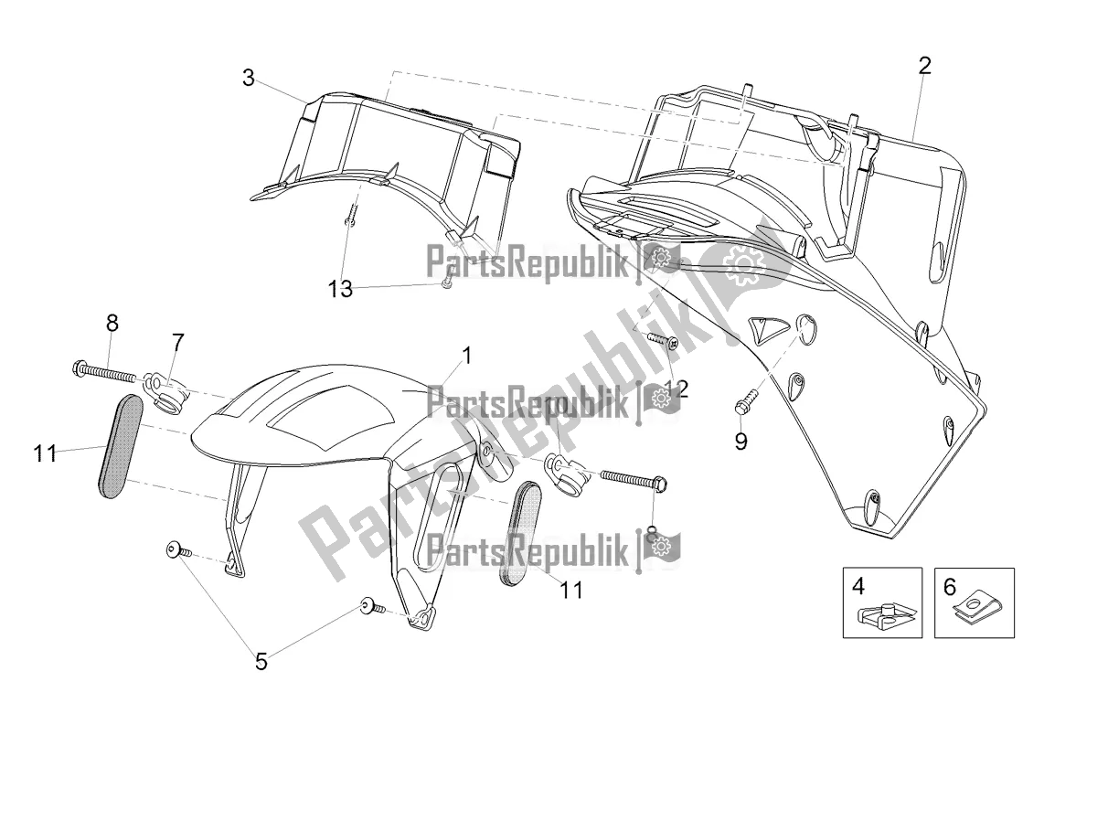 Tutte le parti per il Parafango Anteriore-colonna del Aprilia SR 50 R 2020