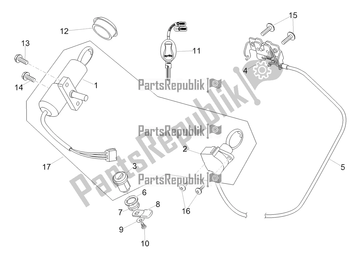 Toutes les pièces pour le Serrures du Aprilia SR 50 R 2020