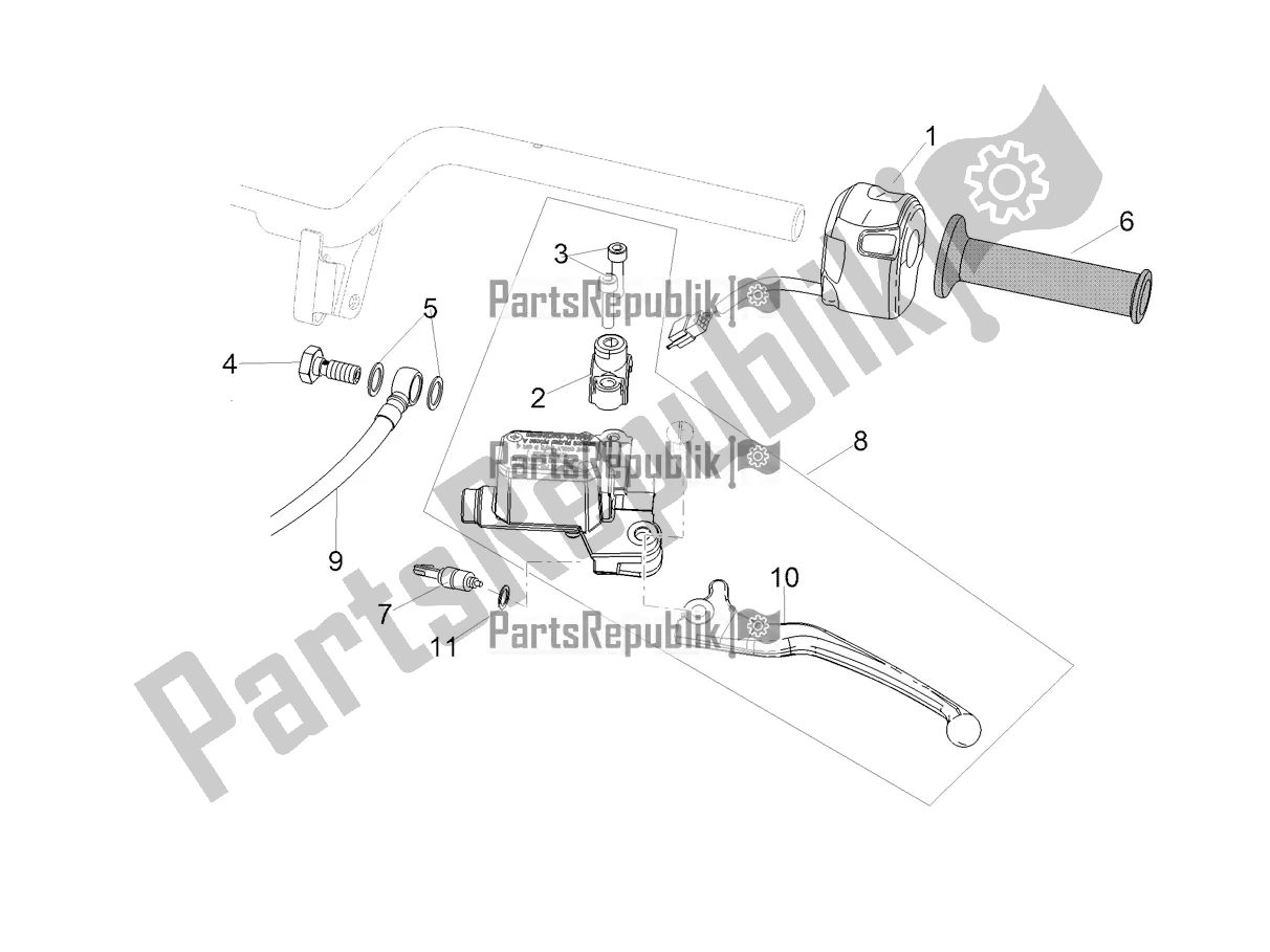 Todas las partes para Cilindro Maestro Trasero de Aprilia SR 50 R 2020