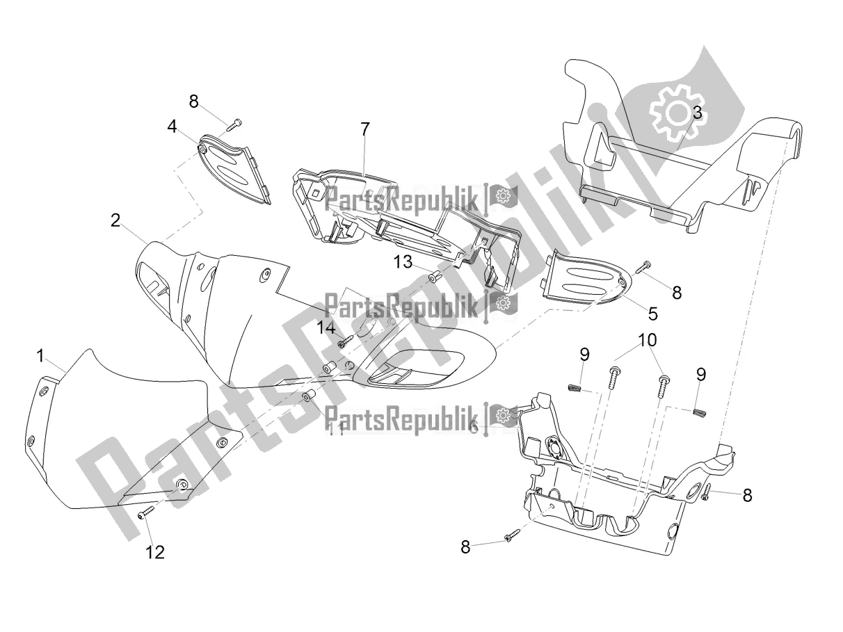 All parts for the Windshield of the Aprilia SR 50 R 2020