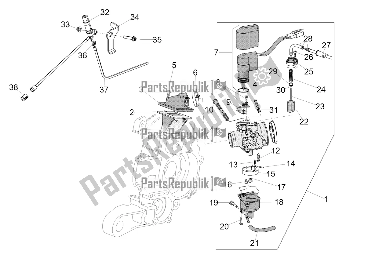 Alle Teile für das Vergaser des Aprilia SR 50 R 2021