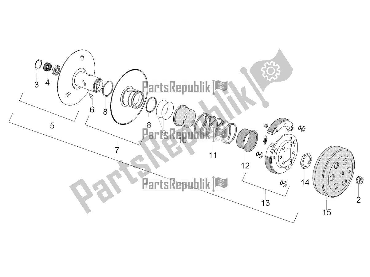 Toutes les pièces pour le Embrayage du Aprilia SR 50 R 2021