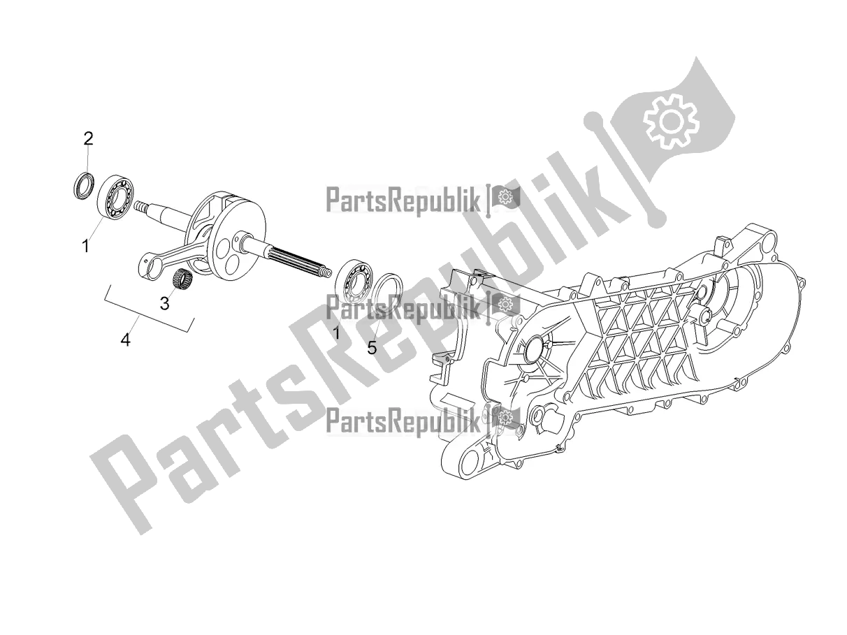 All parts for the Drive Shaft of the Aprilia SR 50 R 2021