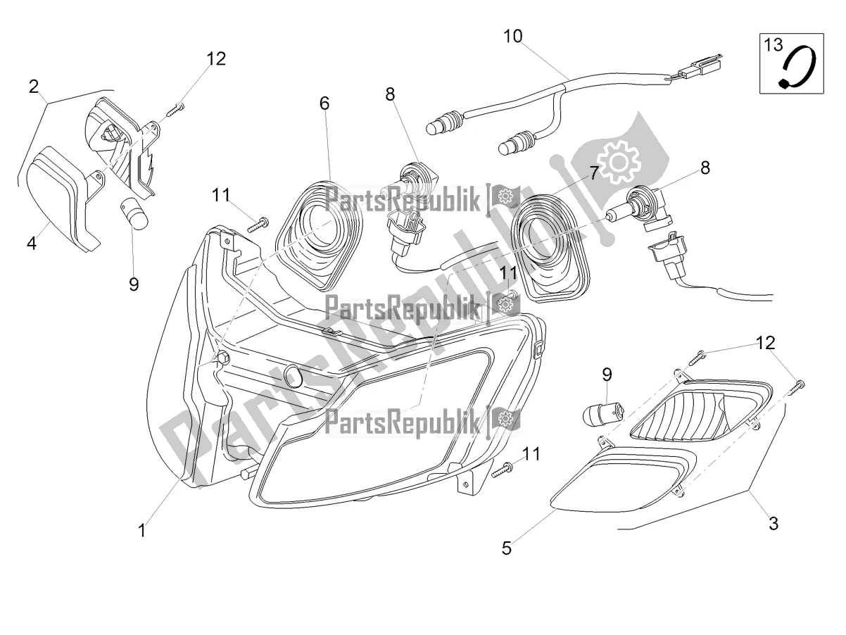 Alle Teile für das Frontscheinwerfer des Aprilia SR 50 R 2021