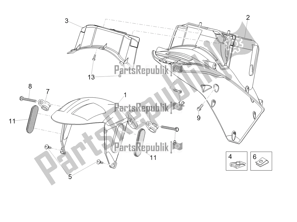 Wszystkie części do Przedni B? Otnik-s? Upek Aprilia SR 50 R 2021