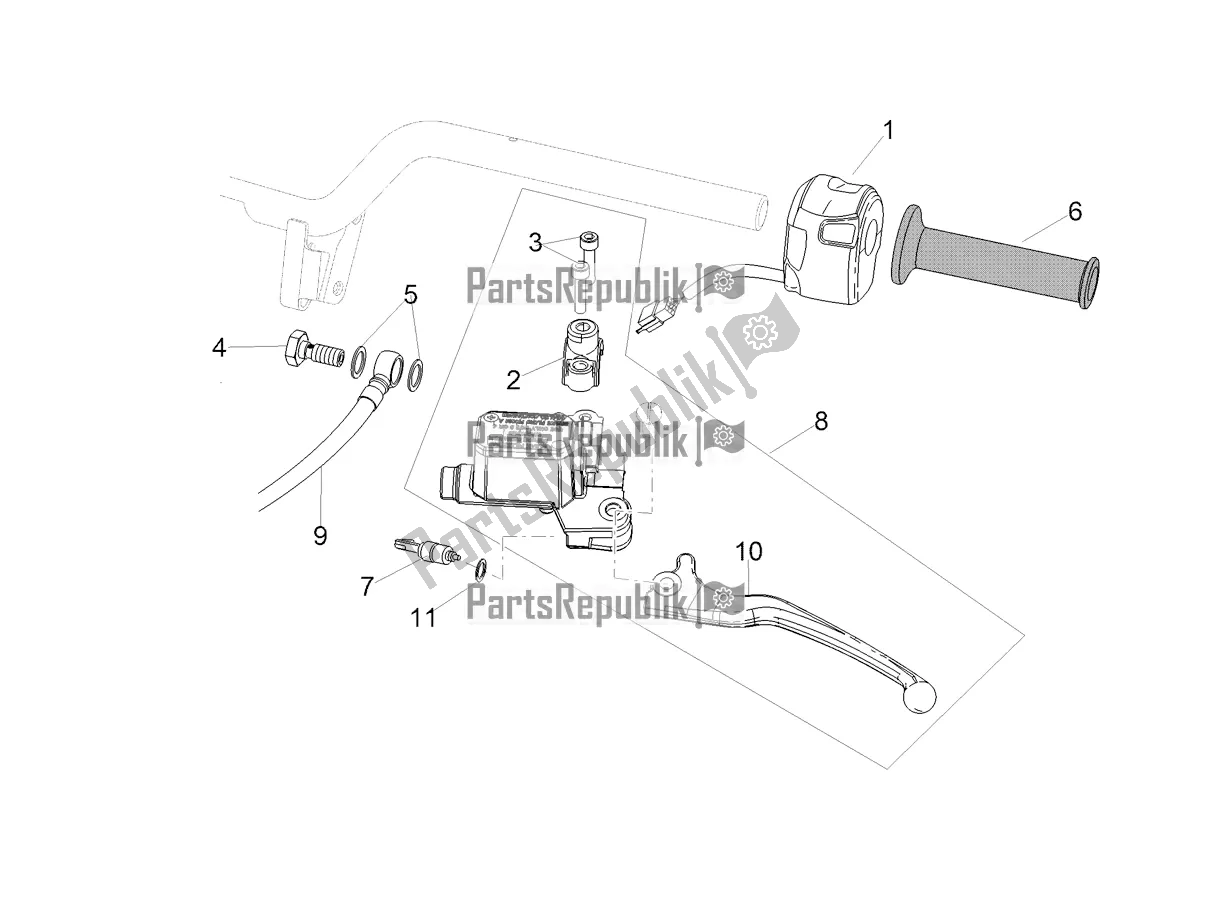 Toutes les pièces pour le Maître-cylindre Arrière du Aprilia SR 50 R 2021