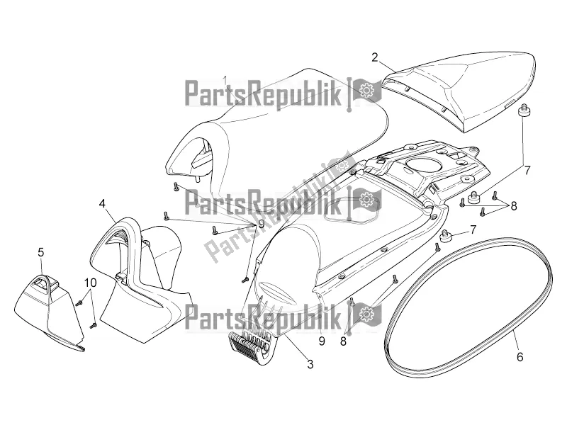 All parts for the Saddle of the Aprilia SR 50 R 2021