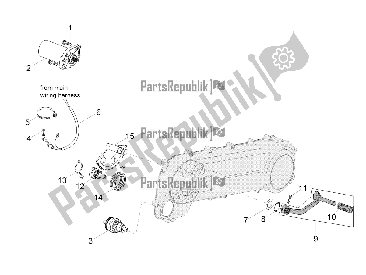 All parts for the Starter / Electric Starter of the Aprilia SR 50 R 2021