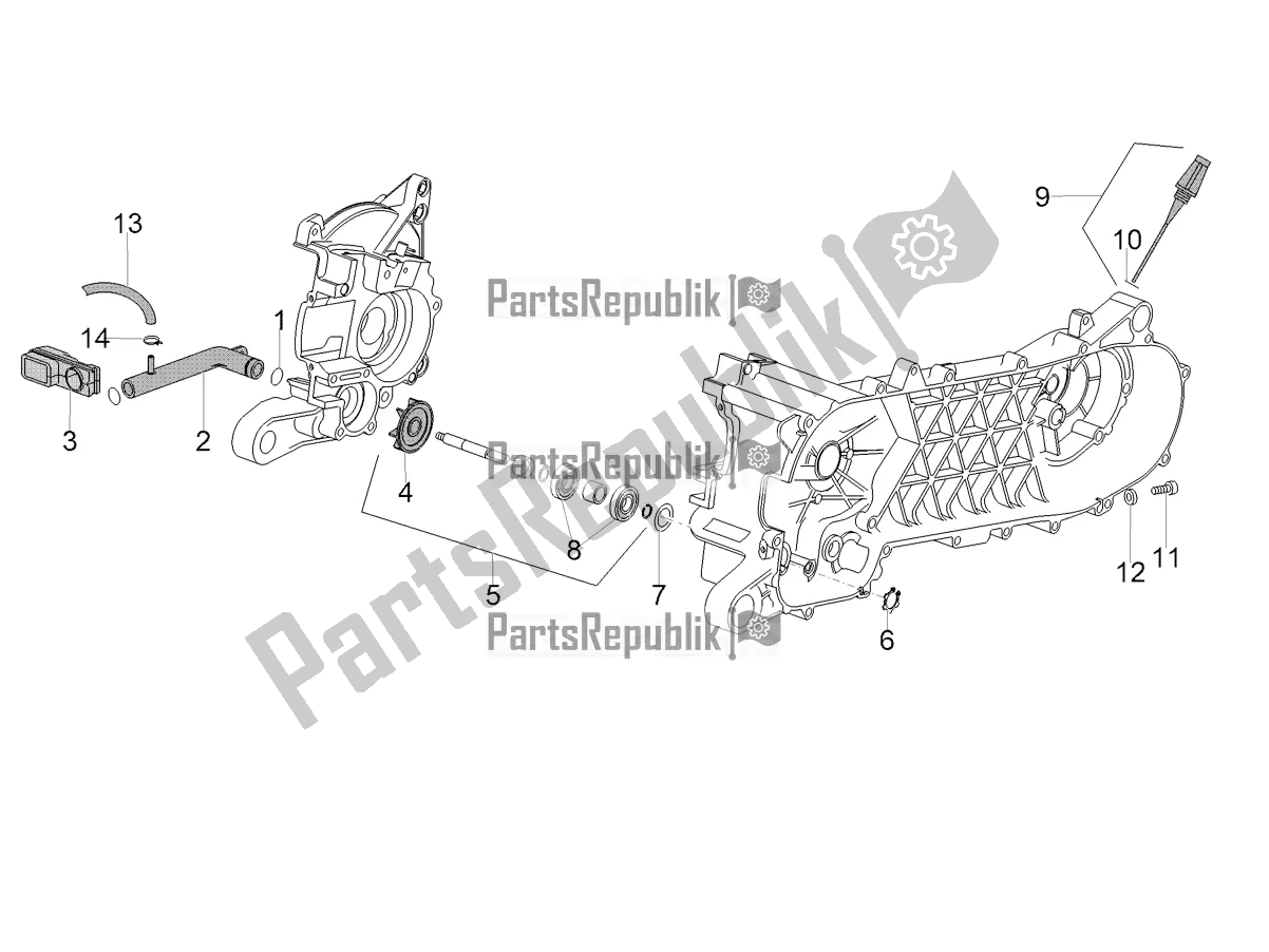 Alle Teile für das Wasserpumpe des Aprilia SR 50 R 2021