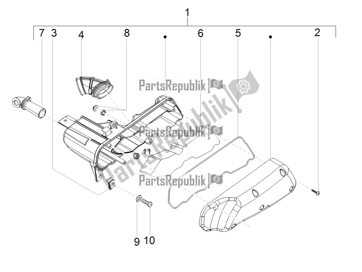 Todas las partes para Caja De Aire de Aprilia SR 50 R 2022