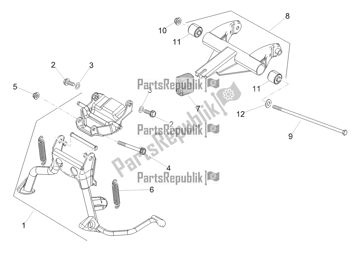 Toutes les pièces pour le Béquille Centrale du Aprilia SR 50 R 2022