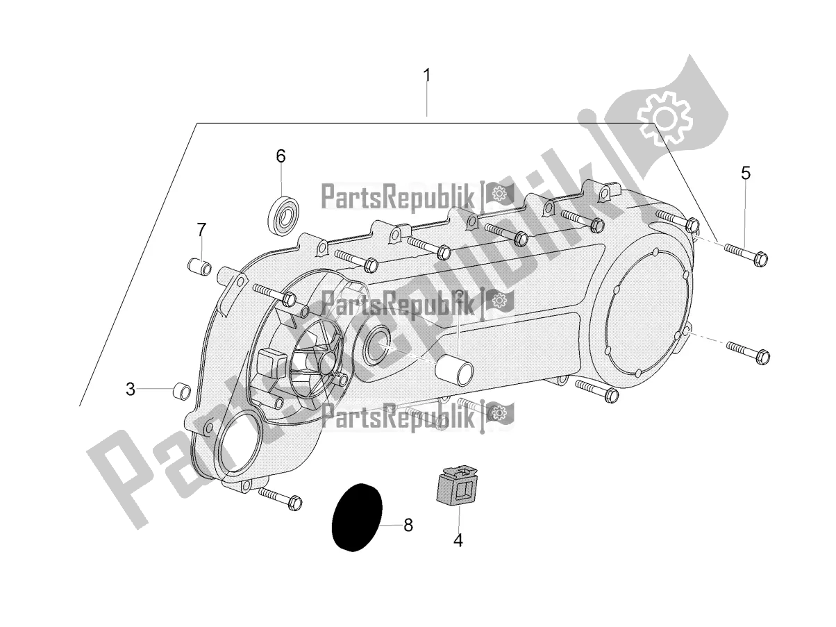 All parts for the Clutch Cover of the Aprilia SR 50 R 2022
