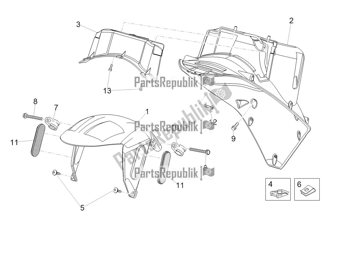 Toutes les pièces pour le Montant-garde-boue Avant du Aprilia SR 50 R 2022