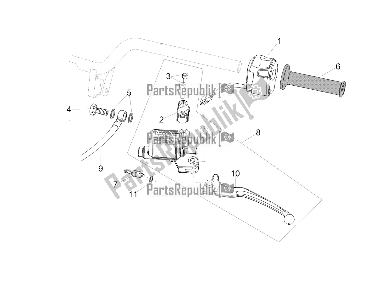 Alle Teile für das Hauptbremszylinder Hinten des Aprilia SR 50 R 2022