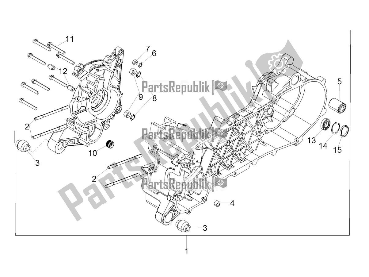 Tutte le parti per il Carter I del Aprilia SR 50 R Replica 2019