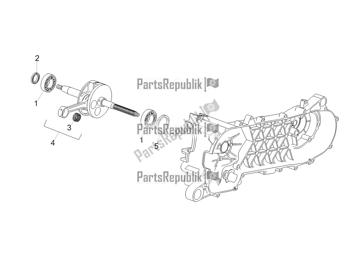 All parts for the Drive Shaft of the Aprilia SR 50 R Replica 2019