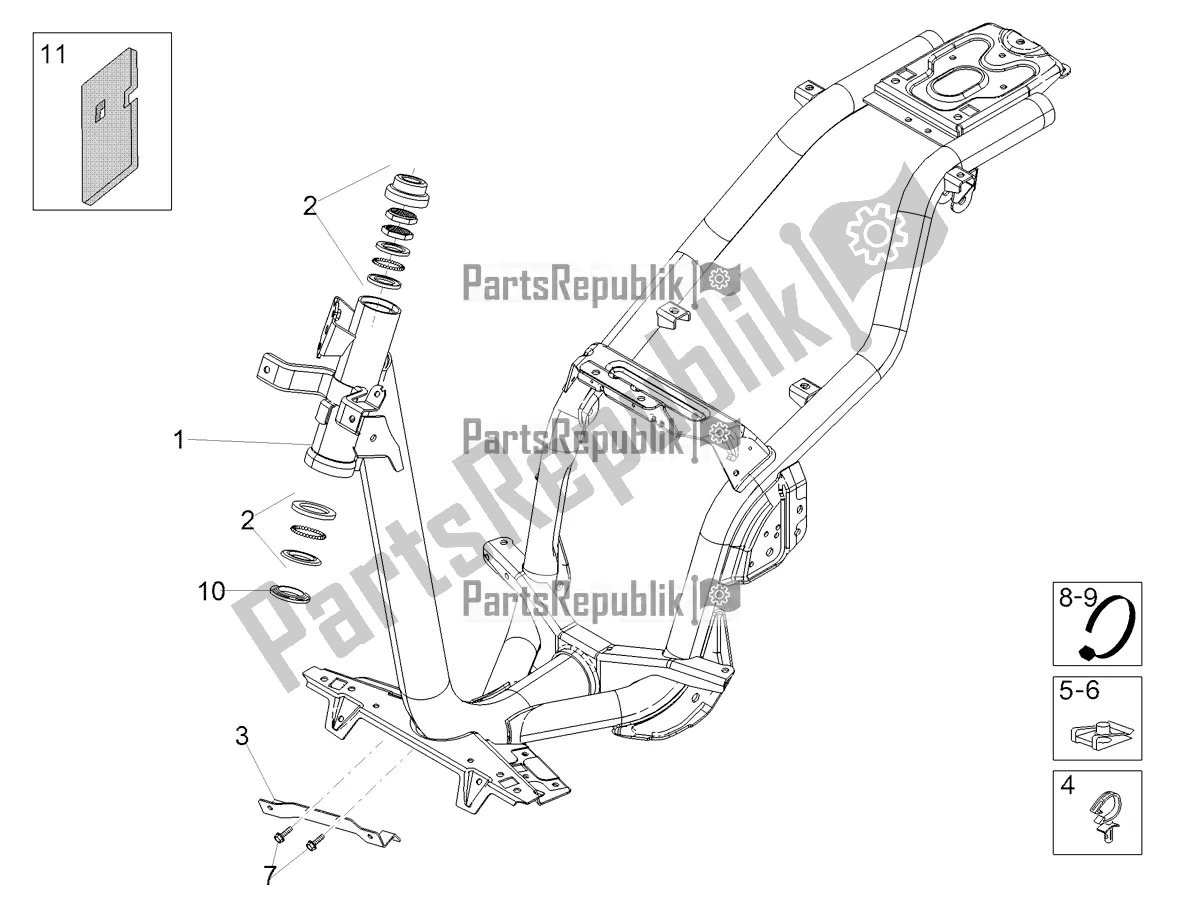 Tutte le parti per il Telaio del Aprilia SR 50 R Replica 2019
