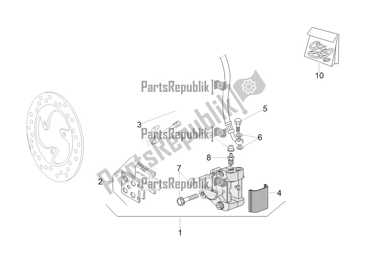 Toutes les pièces pour le étrier De Frein Avant du Aprilia SR 50 R Replica 2019