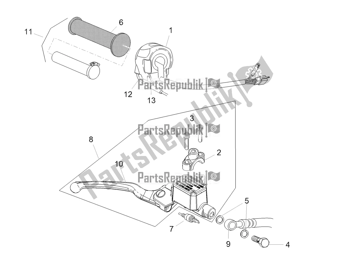 Toutes les pièces pour le Maître-cylindre Avant du Aprilia SR 50 R Replica 2019