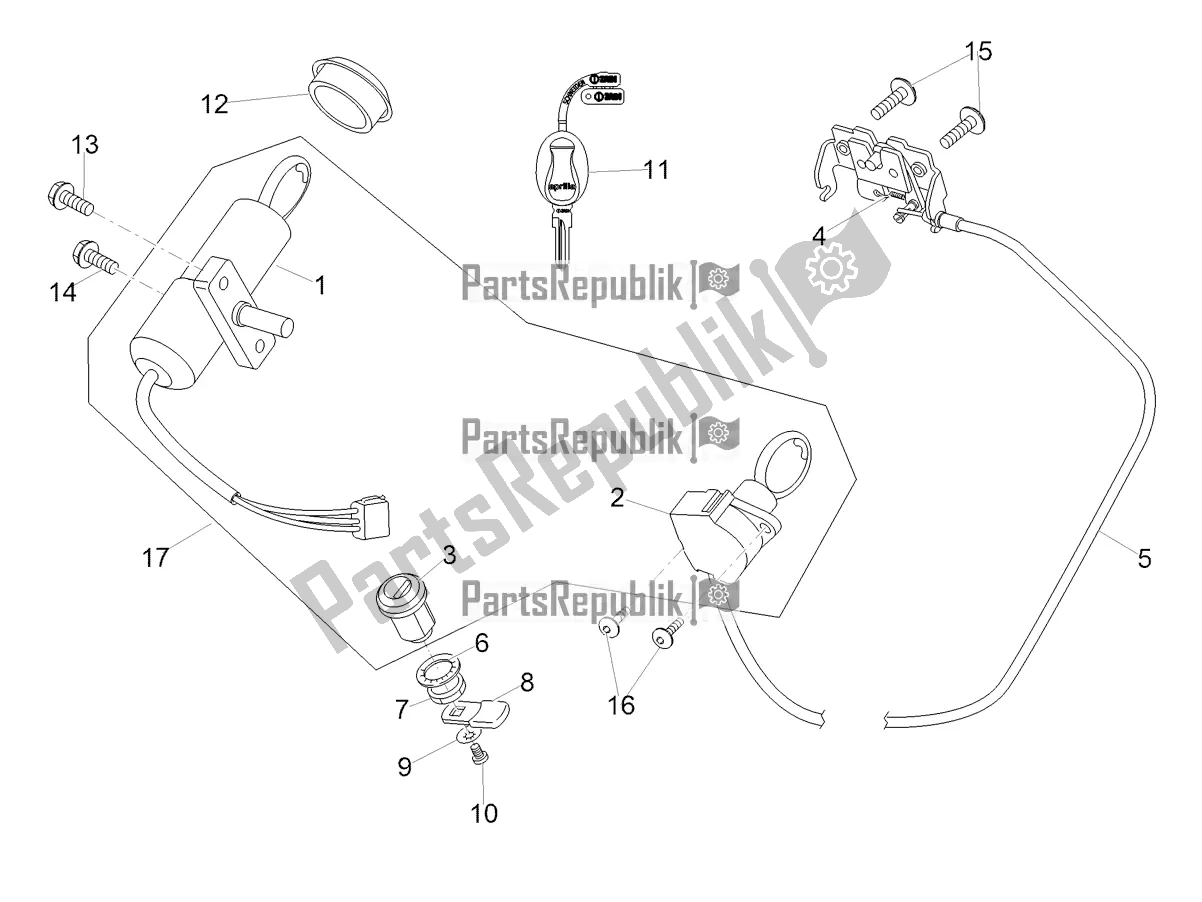 Toutes les pièces pour le Serrures du Aprilia SR 50 R Replica 2019