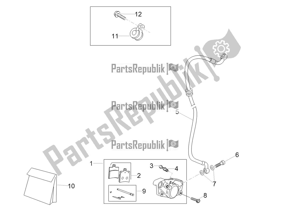 Tutte le parti per il Pinza Freno Posteriore del Aprilia SR 50 R Replica 2019