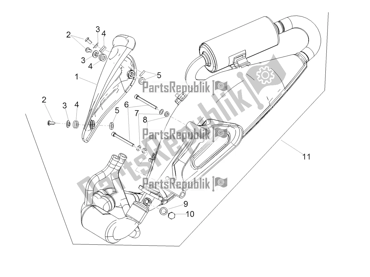 Tutte le parti per il Tubo Di Scarico del Aprilia SR 50 R Replica 2020