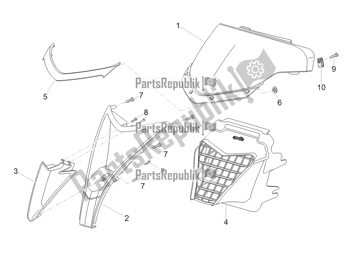 Todas las partes para Carenado Delantero de Aprilia SR 50 R Replica 2020