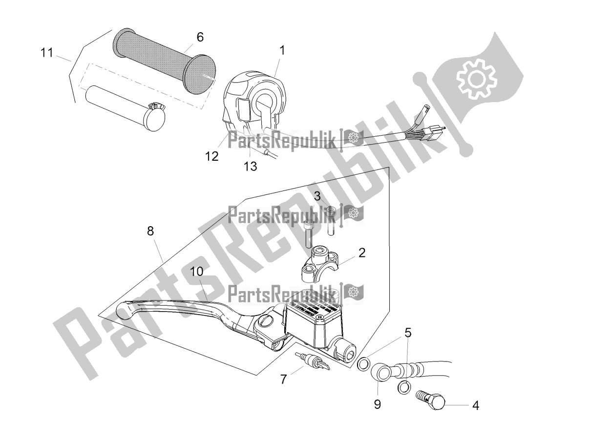 Tutte le parti per il Pompa Freno Anteriore del Aprilia SR 50 R Replica 2020