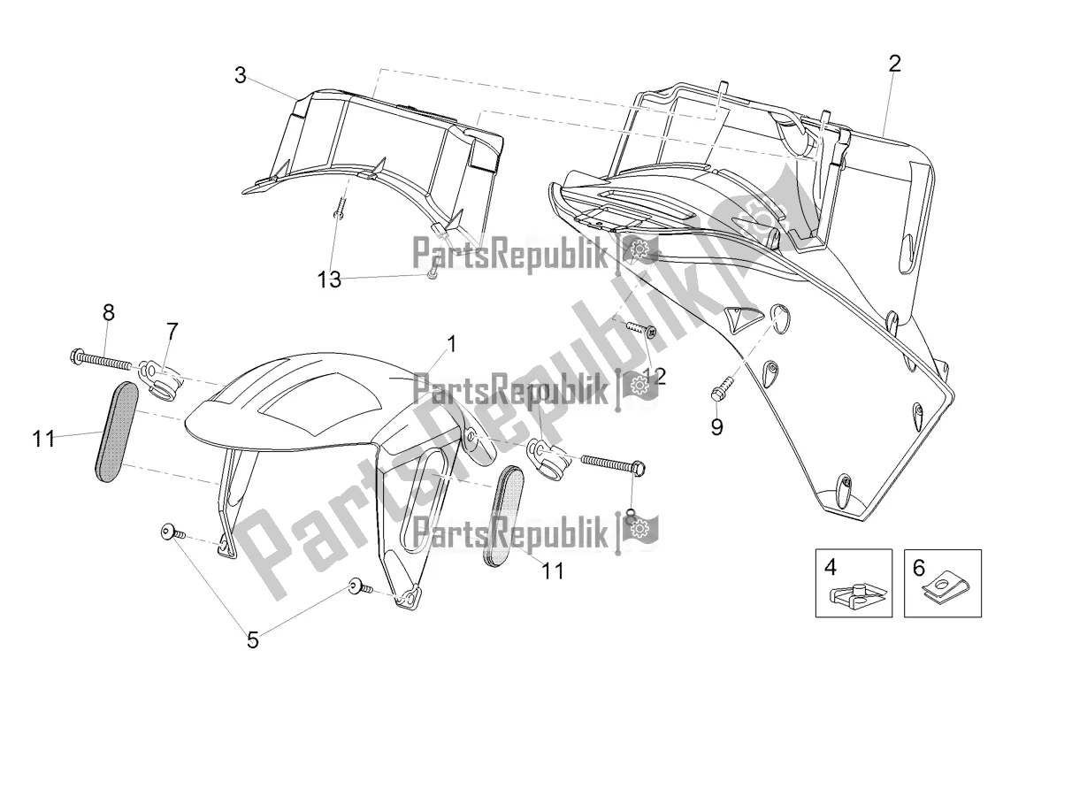 Toutes les pièces pour le Montant-garde-boue Avant du Aprilia SR 50 R Replica 2020