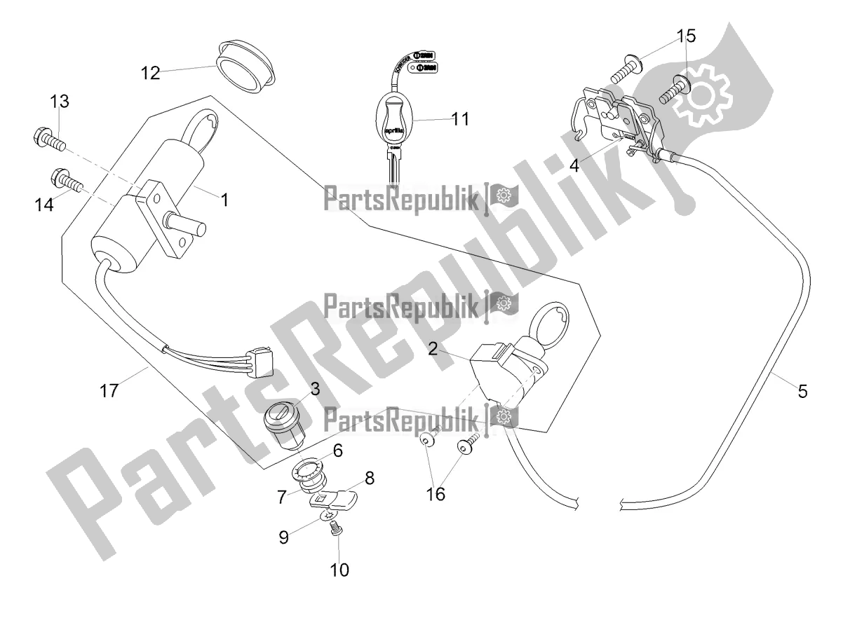 Alle Teile für das Schlösser des Aprilia SR 50 R Replica 2020