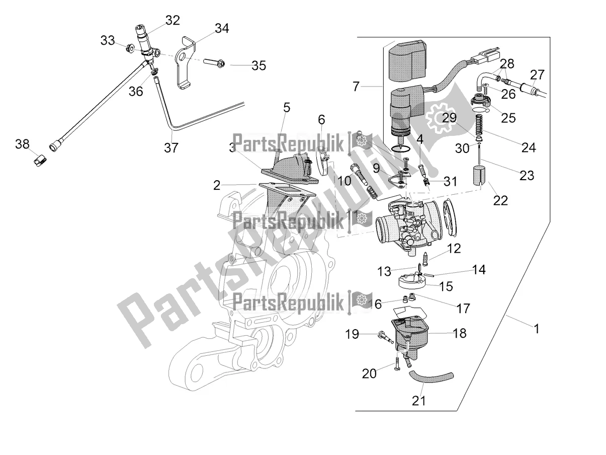All parts for the Carburettor of the Aprilia SR 50 R Replica 2021