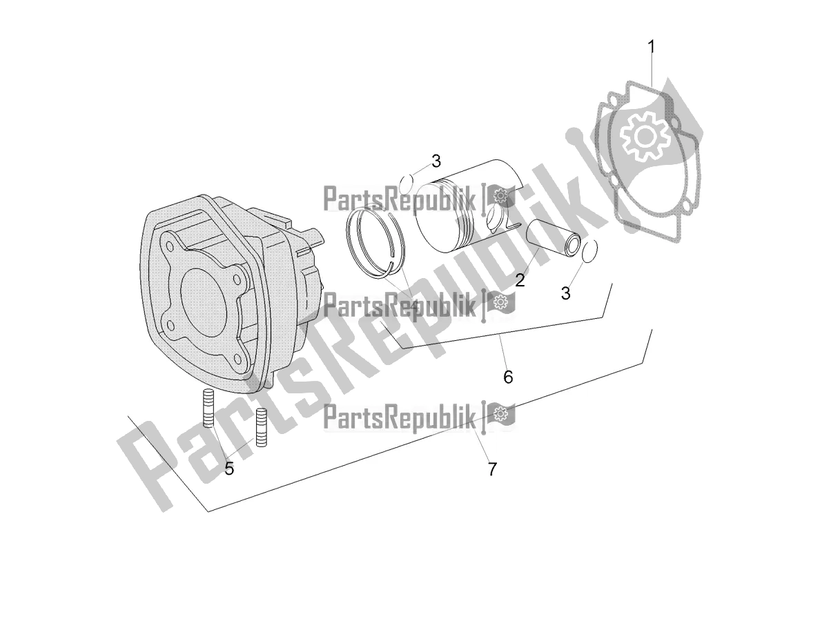 Todas las partes para Cilindro - Pistón de Aprilia SR 50 R Replica 2021